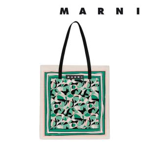 マルニ フラワー カフェ MARNI FLOWER CAFE レディース カバン コットンキャンバス製 バンダナ トート バッグ 【返品交換不可】｜oblige