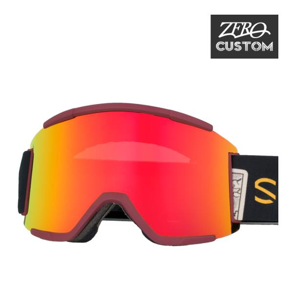 スミス + ZERO 当店独自カスタム スカッドXL ハイブリッジフィット ゴーグル szcg-sq...