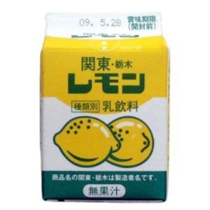 栃木乳業 関東・栃木レモン 200ml 紙パック × 10本 乳飲料 、乳酸菌飲料の商品画像