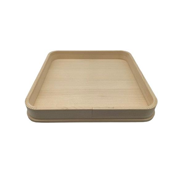 白木膳 23cm角 上 脚付 白松 お膳 中陰