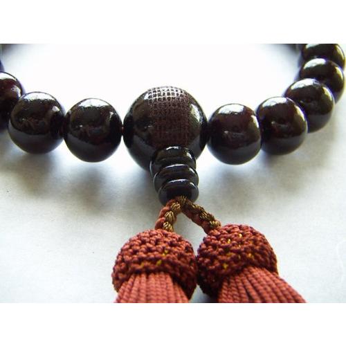 紫檀 般若心経彫刻入り 男性 数珠 念珠 葬儀 法要 墓参り