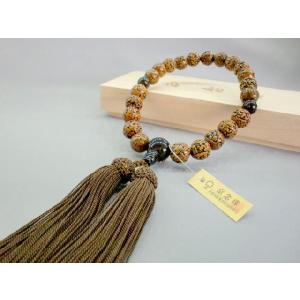 数珠（念珠） 金剛菩提樹・翡翠（ヒスイ）[二天]仕立 22珠 紐房 男性