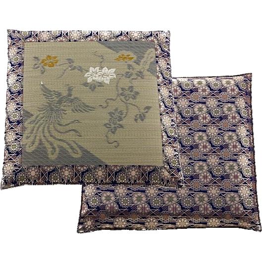 座布団 法事 お坊さん イ草座布団 花喰鳳凰 オールシーズン用 リバーシブル 井草 夏用座布団 イグ...