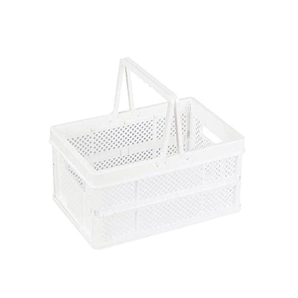 パール金属 折りたたみ式コンテナ 取っ手付き 収納 カゴ コンテナ 積み重ねOK スタッキング可能 ...