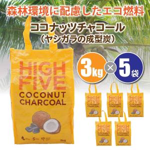 High Five(ハイファイブ) 固体燃料 COCONUT CHARCOAL(ココナッツ チャコール) 3kg × 5袋