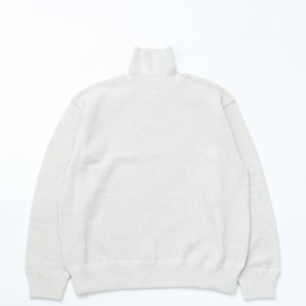crepuscule / Moss Stitch Turtle Neck  OATMEAL  クレプ...