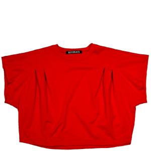 10％COUPON配布中 HAVERSACK / WOMEN'S ウルティマ天竺ドルマンクルーTシャツ ハバーサック 半袖Tシャツ RED｜obtbamsic