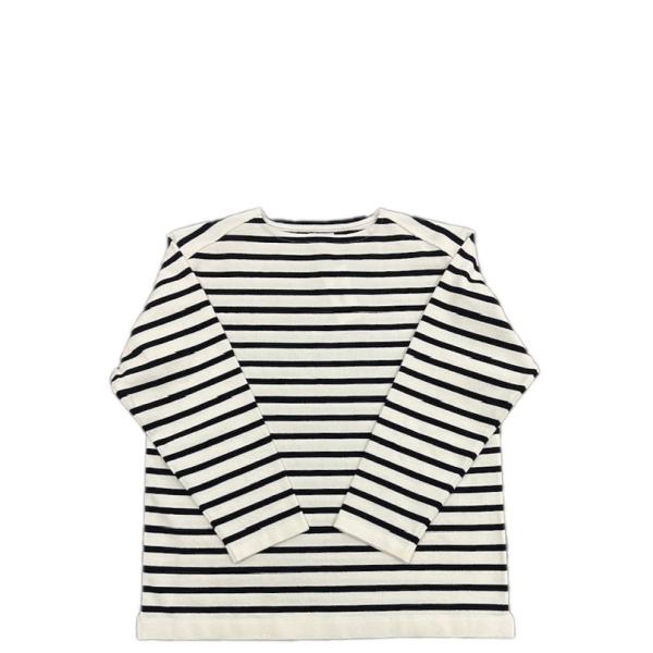 Yonetomi WAVE COTTON BASQUE KNIT P/O BOAT NECK ヨネト...
