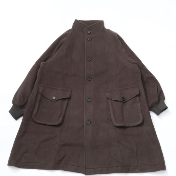 BASISBROEK / ISLAND bj-74 ウールメルトンスタンドカラーコート OLIVE ...