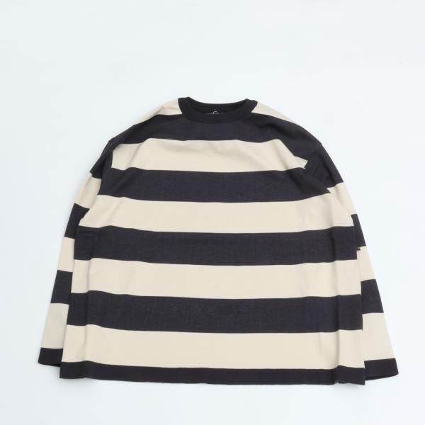 予約商品 maillot / Wide Border Long-Tee (ワイドボーダーロングTee...