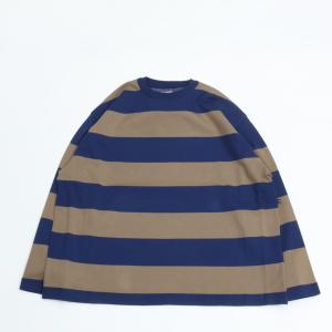 maillot（マイヨ） maillot / Border Big Boat Neck Tee NAVY ボーダー