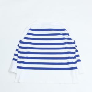 maillot（マイヨ） maillot / Border Big Boat Neck Tee NAVY ボーダー