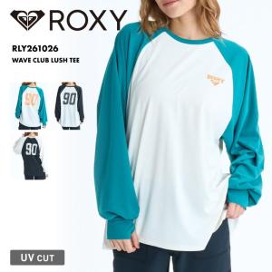 ラッシュ ラッシュガード Tシャツ レディース ロキシー ROXY 速乾 長袖 WAVE CLUB RASH TEE ロンT UVカット 水陸両用 紫外線対策 プリント 水着 RLY261026