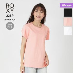 【SALE】 ROXY/ロキシー レディース 半袖 Tシャツ RST221100 ティーシャツ トップス 女性用 ピンク ホワイト ブランド カワイイ｜oc-sports