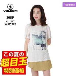 【SALE】 VOLCOM/ボルコム レディース 半袖 半そで Tシャツ ティーシャツ はんそで UVカット ロゴ ホワイト 白 B3512006｜oc-sports