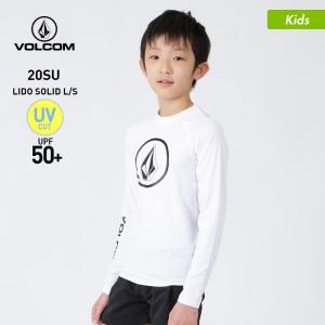 VOLCOM/ボルコム キッズ 長袖 ラッシュガード Tシャツタイプ ティーシャツ 水着 UVカット UPF50+ ロゴ プール 海水浴 ビーチ C9312000