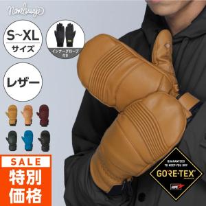 GORE-TEX ゴアテックス レザー 本革 山羊革 丈夫 スマホ対応 スノーボード グローブ ミトン レディース メンズ 防寒 手袋 AGE-34ML｜oc-sports