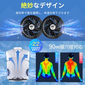 空調作業服 空調ウェア 空調ベスト ファンバッ...の詳細画像3