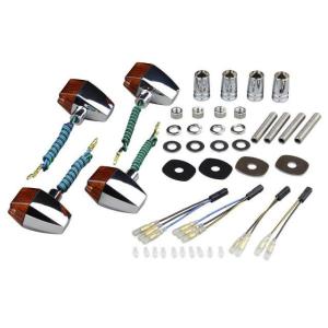 在庫有り POSH ポッシュ クラシカル スリムシャープタイプウインカーキット メッキボディ/オレン...