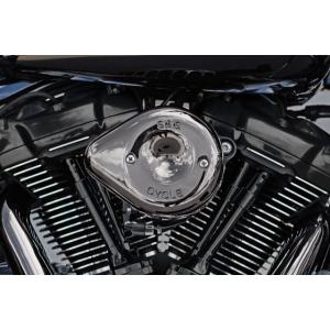 S&amp;S Cycle ステルス エアクリーナーキット ミニティアドロップ スモーキークローム Lava...