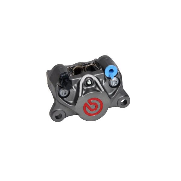 Brembo 2Pキャリパー φ34(34ｍｍ) チタニウム/赤ロゴ 新カニ 取付ピッチ:84mm ...