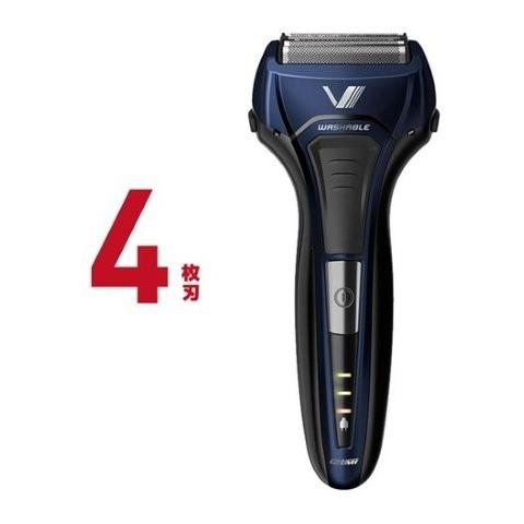 IZUMI マクセルイズミ 電気シェーバー ソリッドシリーズ 4枚刃 往復式 本体丸洗い ブルー I...