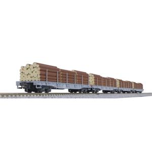 在庫有り 正規品 KATO カトー Nゲージ レーティッシュ鉄道 長物車 R-w(丸太積載) 4両セ...