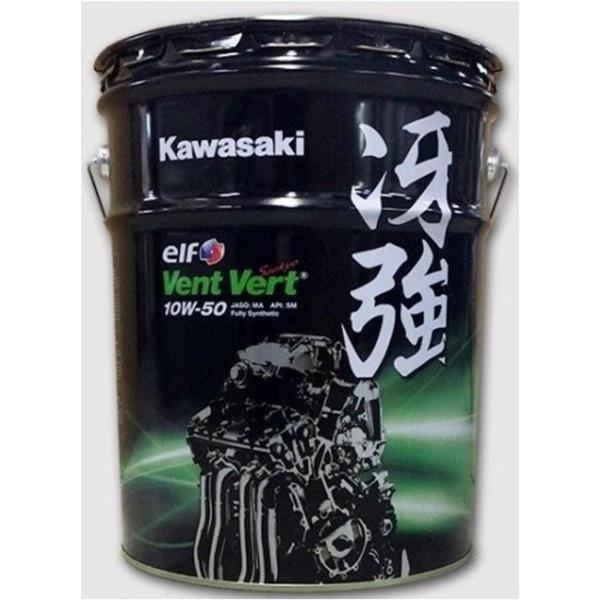 在庫有り 当日発送 20L ペール缶 Kawasaki エンジンオイル カワサキエルフ・Vent V...