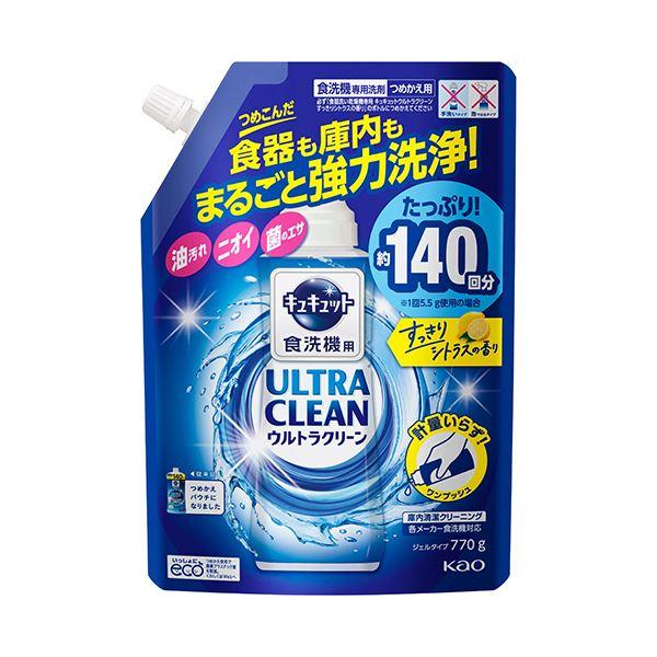 （まとめ）花王 食器洗い乾燥機専用キュキュットウルトラクリーン すっきりシトラスの香り つめかえ用 ...