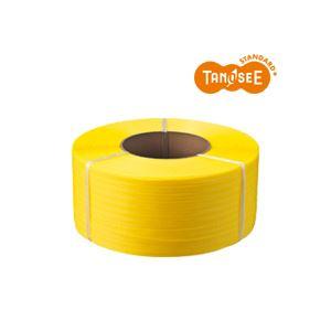 TANOSEE PPバンド 自動梱包機用 15mm×2500m 黄 1巻