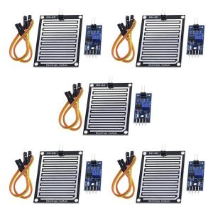 Ren He 5個セット LM393 雨滴センサーモジュール 天気モニターセンサー
