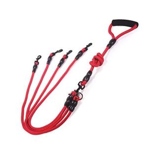 TARATI 犬用リード 4頭引き 多頭飼い 牽引ロープ ペット用リード お出かけ 散歩用 絡まない 丈夫訓練リード ロ