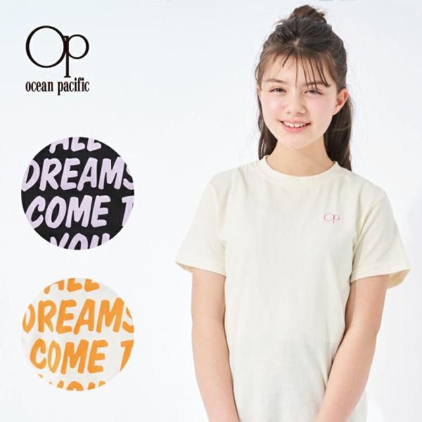 【SALE】女の子 半袖 Tシャツ ブラック ホワイト OP オーシャンパシフィック 112614