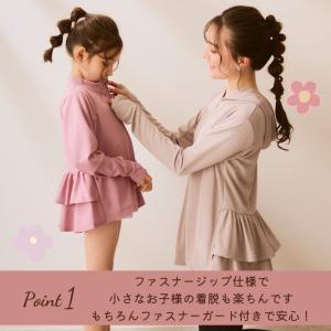 ラッシュガード キッズ 長袖 ジップ フルジッ...の詳細画像3