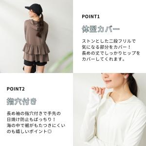 ラッシュガード レディース UVカット 体型カ...の詳細画像3