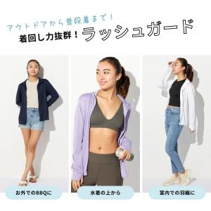 ラッシュガード レディース 立ち襟 水着 フー...の詳細画像5