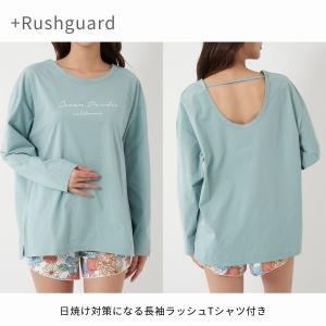 水着 レディース 体型カバー ラッシュガード ...の詳細画像3