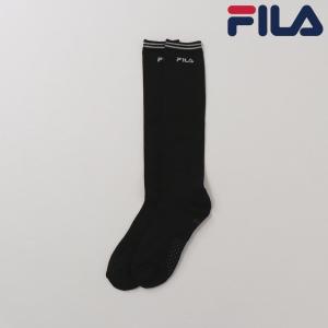 メンズ ゴルフソックス ゴルフハイソックス ライン ロゴ ゴルフくつ下 靴下 ロング 25〜27cm FILA フィラ 741930 ブラック 春夏