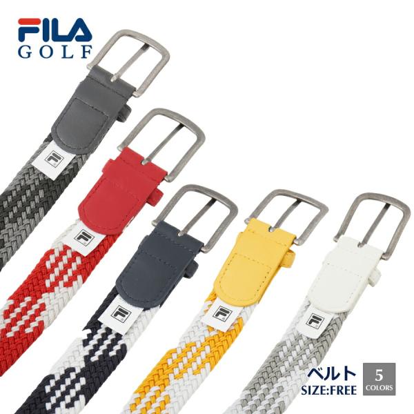 レディース メッシュ ベルト ゴム編み ストレッチ 伸縮 動きやすい FILA GOLF フィラ ゴ...