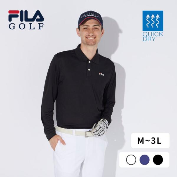 長袖シャツ メンズ ゴルフウェア FILA GOLF   UVカット 吸水速乾 20代 30代 40...
