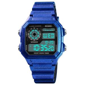PASOY Men's Digital Multi-Function Watches Dual Time Alarm Stopwatch Countd