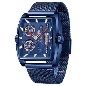 Cagarny Mens Wrist Watch, Bucket Shell Japanese Quartz Movement Waterproof