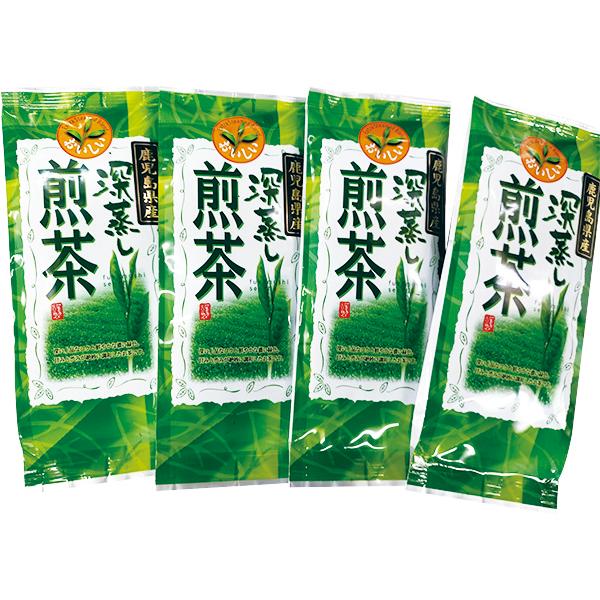 鹿児島県知覧産「深蒸し煎茶」１００ｇ４袋セット/ネコポスで全国送料無料/