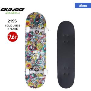 【SALE】 SOLID JUICE/ソリッドジュース メンズ スケートボードデッキ 7.6インチ 完成品セット スケボー SOLID JUICE×FLAKE｜ocstyle