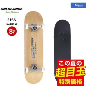 【SALE】 SOLID JUICE/ソリッドジュース メンズ スケートボード コンプリートデッキ 8インチ 完成品 コンプリートセット スケボー NATURAL