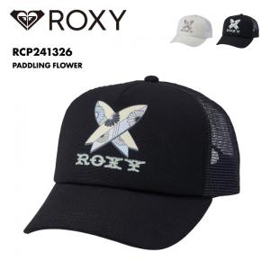 ROXY/ロキシー レディース メッシュ キャップ PADDLING FLOWER 2024 SPRING ロゴ スナップバック 帽子 ぼうし ブラック ブランド RCP241326｜ocstyle