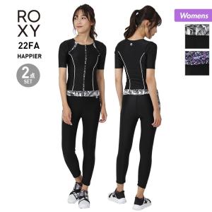 ROXY/ロキシー レディース フィットネス 水着上下セット 2点セット トップス 8分丈レギンス ...