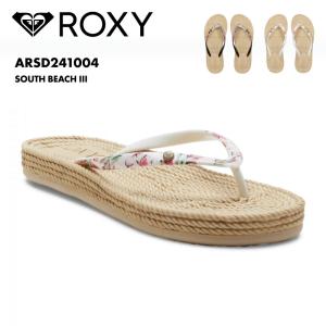 ROXY/ロキシー レディース ビーチサンダル SOUTH BEACH III 2024 SPRING シンプル ビーサン サンダル ビーチ ロゴ ブランド ARSD241004｜ocstyle