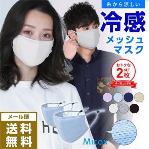 2枚セット 冷感 おしゃれ マスク 夏用 夏マスク メッシュマスク