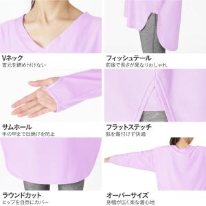 ラッシュガード レディース 長袖 Tシャツ ロ...の詳細画像5